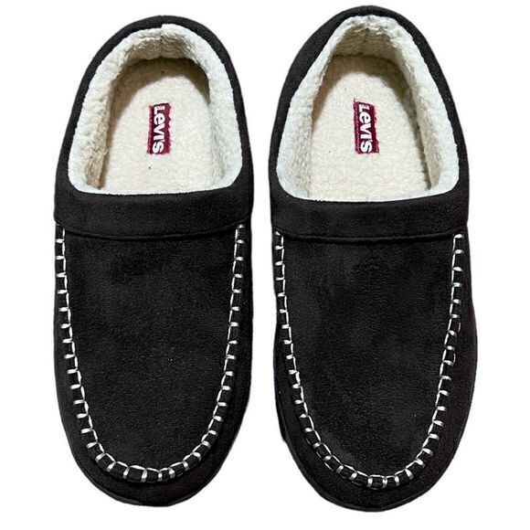 Levi's Harbin Microsuede Clog House Shoes Slippers Brown Men's‎ 8-9 - Picture 1 of 8